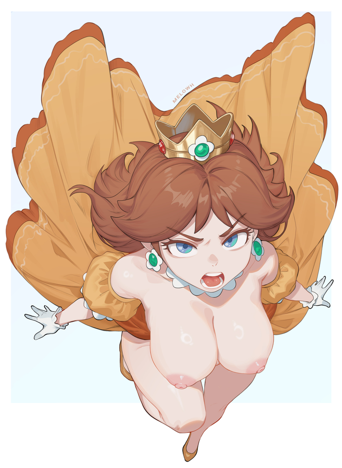 Continuation of the post Princess Daisy - 18+, Melowh, Art, Anime, Anime art, Hand-drawn erotica, Erotic, Super mario bros, Super mario, Princess Daisy, Games, Game art, Reply to post, NSFW