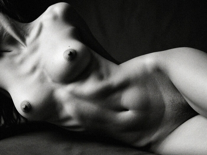 B&W - 18+, Girls, Erotic, Boobs, No face, Black and white photo, Pubes, NSFW