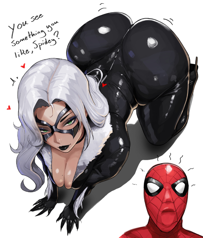 Continuation of the post Big Cat - 18+, Aelion Draws, Art, Anime, Anime art, Hand-drawn erotica, Erotic, Games, Game art, Marvel, Marvel Rivals, Spiderman, Filicia Hardy, Reply to post, NSFW