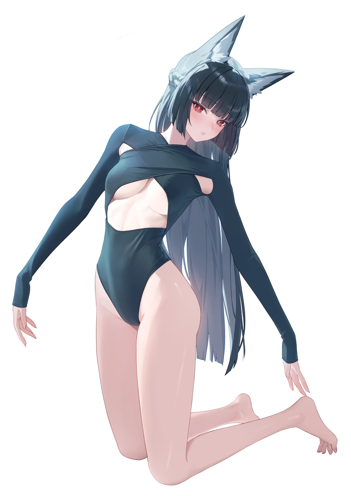 Miyabi - 18+, Anime art, Zenless Zone Zero, Hoshimi Miyabi (zzz), Animal ears, Kitsune, NSFW