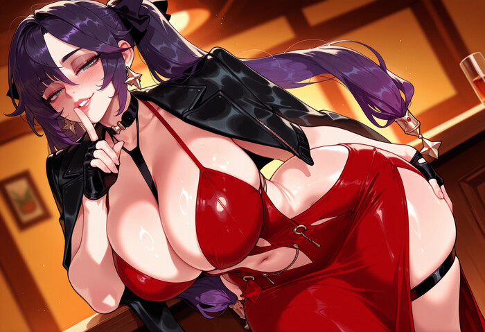 Continuation of the post Mona - Series Balecxi, 18+, Neural Network Content, Art, Anime, Anime art, Hand-drawn erotica, Erotic, Neural network art, Extra thicc, Bikini, Genshin impact, Mona (genshin impact), Games, Game art, Reply to post, Longpost, NSFW