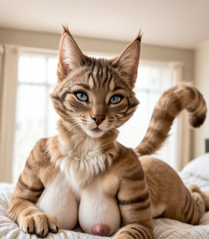 Furry art by Wolfmks #4231 - Series Furry Art by Wolfmks 4 series, 18+, My, Neural Network Content, Furry, Furry art, Neural network art, Stable diffusion 3, Furry cat, Furotica, Furotica female, Longpost, NSFW