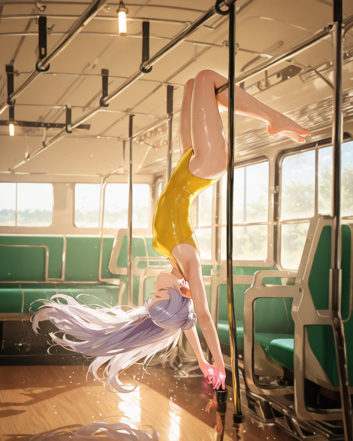 Frieren - 18+, My, Neural Network Content, Frieren, Sousou no Frieren, Stable diffusion, Bus, DTIYS, Ballerinas, Elves, NSFW